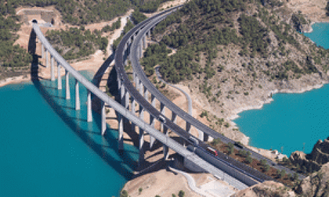 La ligne Haute Vitesse du Barrage de Contreras réalisée par SANJOSE, Prix International Pont de Alcantara
