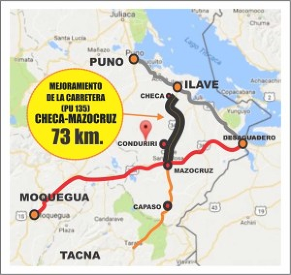 SANJOSE reconstruira une route de 73 kilomètres au Pérou