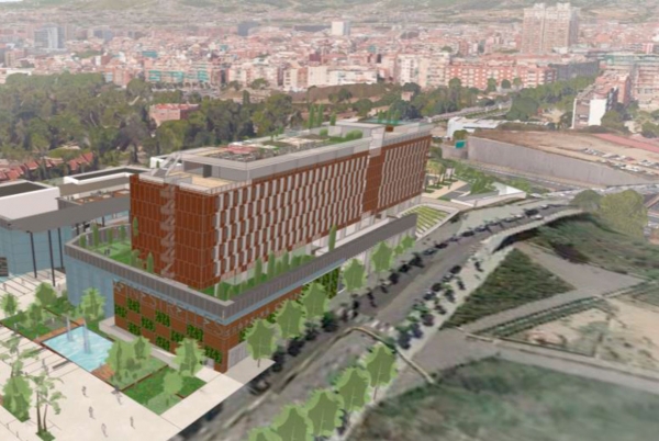 SANJOSE construir una residencia de estudiantes sobre la cubierta del centro comercial Finestrelles en Esplugues de Llobregat, Barcelona
